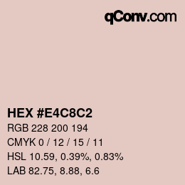 Color code: HEX #E4C8C2 | qconv.com