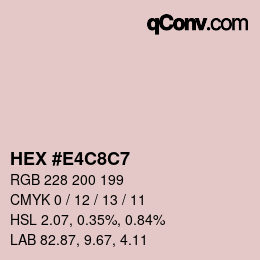 Color code: HEX #E4C8C7 | qconv.com