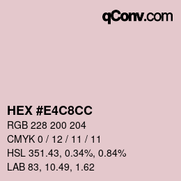 Color code: HEX #E4C8CC | qconv.com