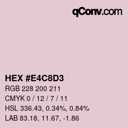 Color code: HEX #E4C8D3 | qconv.com