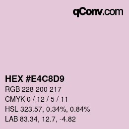 Color code: HEX #E4C8D9 | qconv.com