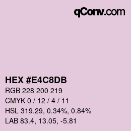 Color code: HEX #E4C8DB | qconv.com