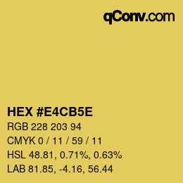 颜色代码: HEX #E4CB5E | qconv.com