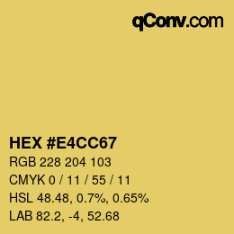 Color code: HEX #E4CC67 | qconv.com