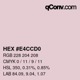 Color code: HEX #E4CCD0 | qconv.com
