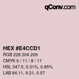 Color code: HEX #E4CCD1 | qconv.com