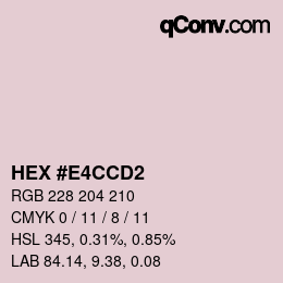 Color code: HEX #E4CCD2 | qconv.com