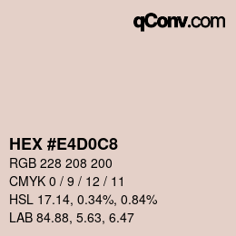 Color code: HEX #E4D0C8 | qconv.com