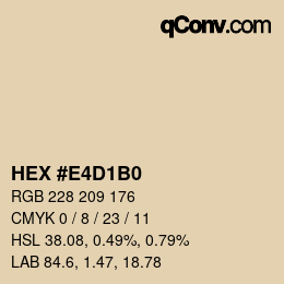 カラーコード: HEX #E4D1B0 | qconv.com