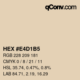 カラーコード: HEX #E4D1B5 | qconv.com