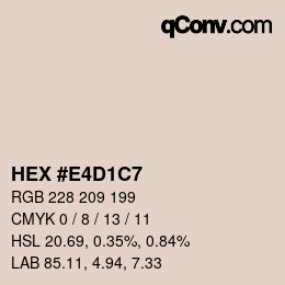 Color code: HEX #E4D1C7 | qconv.com