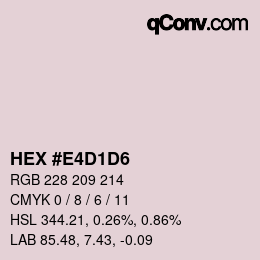 カラーコード: HEX #E4D1D6 | qconv.com