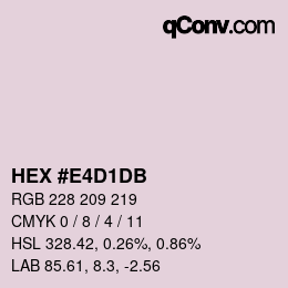 カラーコード: HEX #E4D1DB | qconv.com