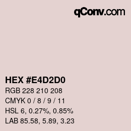 Color code: HEX #E4D2D0 | qconv.com