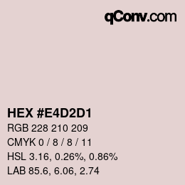 Color code: HEX #E4D2D1 | qconv.com