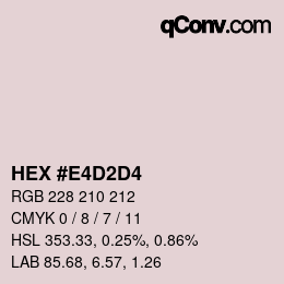 Color code: HEX #E4D2D4 | qconv.com