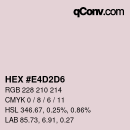 Color code: HEX #E4D2D6 | qconv.com