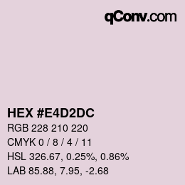 Farbcode: HEX #E4D2DC | qconv.com