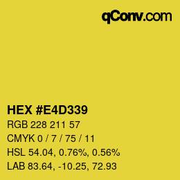 Color code: HEX #E4D339 | qconv.com
