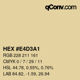 カラーコード: HEX #E4D3A1 | qconv.com