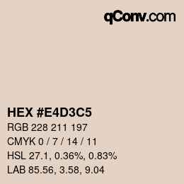 Color code: HEX #E4D3C5 | qconv.com