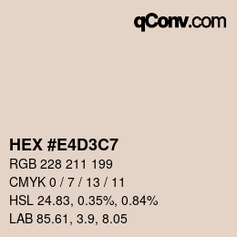 Color code: HEX #E4D3C7 | qconv.com