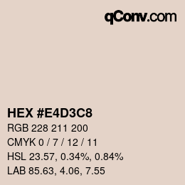 カラーコード: HEX #E4D3C8 | qconv.com