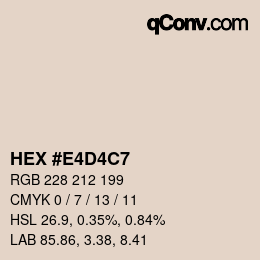 Color code: HEX #E4D4C7 | qconv.com