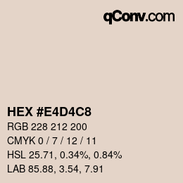 Color code: HEX #E4D4C8 | qconv.com