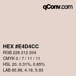 カラーコード: HEX #E4D4CC | qconv.com