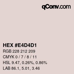 カラーコード: HEX #E4D4D1 | qconv.com