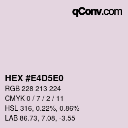 Color code: HEX #E4D5E0 | qconv.com