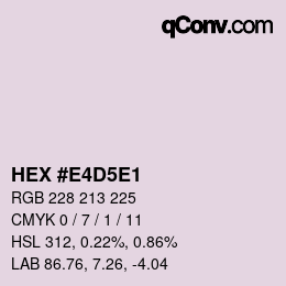 Color code: HEX #E4D5E1 | qconv.com