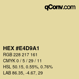 Color code: HEX #E4D9A1 | qconv.com