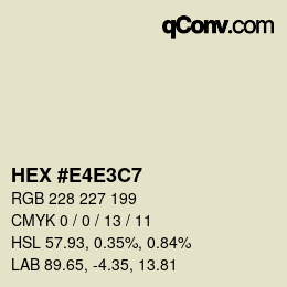 Color code: HEX #E4E3C7 | qconv.com