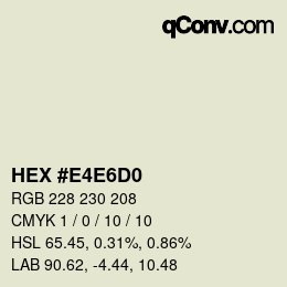 カラーコード: HEX #E4E6D0 | qconv.com