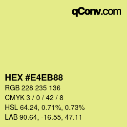 カラーコード: HEX #E4EB88 | qconv.com