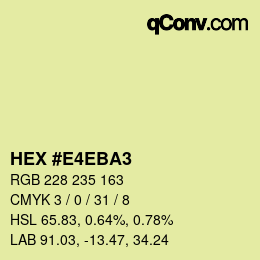颜色代码: HEX #E4EBA3 | qconv.com