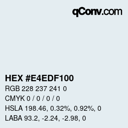 Color code: HEX #E4EDF100 | qconv.com