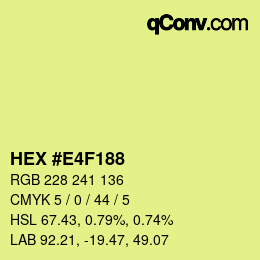 Color code: HEX #E4F188 | qconv.com