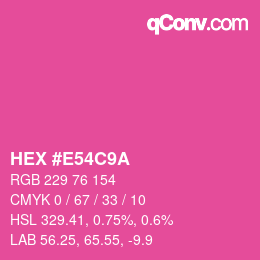 Color code: HEX #E54C9A | qconv.com
