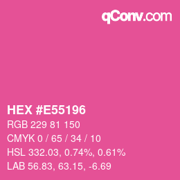 Color code: HEX #E55196 | qconv.com
