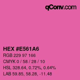 Color code: HEX #E561A6 | qconv.com