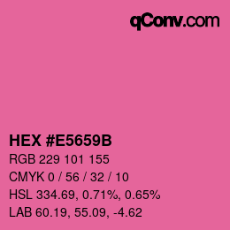 Color code: HEX #E5659B | qconv.com