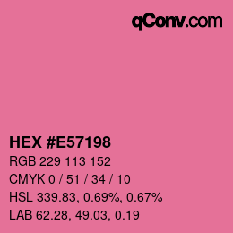 颜色代码: HEX #E57198 | qconv.com