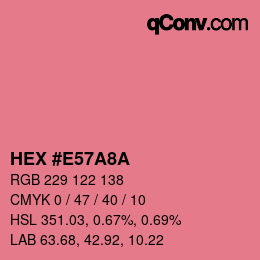 Color code: HEX #E57A8A | qconv.com