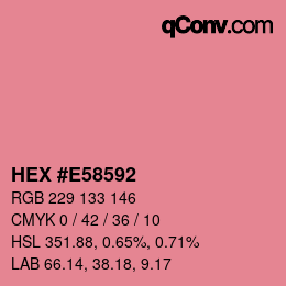 Color code: HEX #E58592 | qconv.com