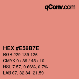 Color code: HEX #E58B7E | qconv.com