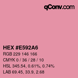 颜色代码: HEX #E592A6 | qconv.com