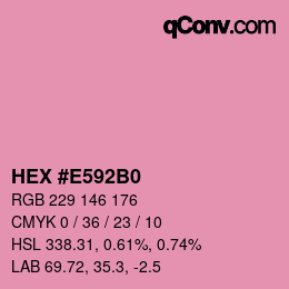 カラーコード: HEX #E592B0 | qconv.com